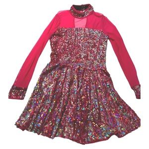 Weissman Lips Are Movin pink dance costume size large